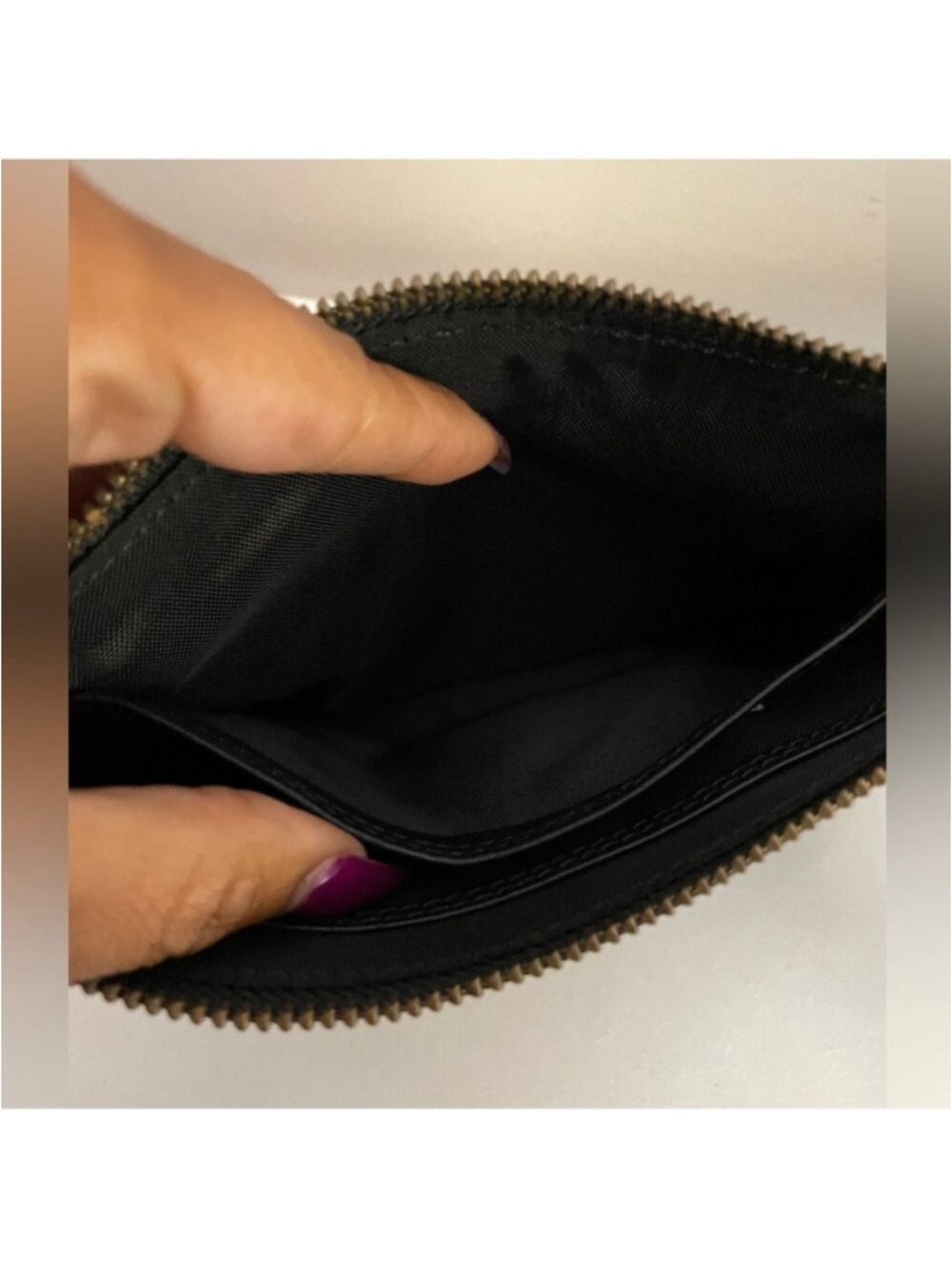 Sanaa Hyder Y2K Denim Leather Clutch ZH Collection Wristlet Retired NWOT - Picture 12 of 13